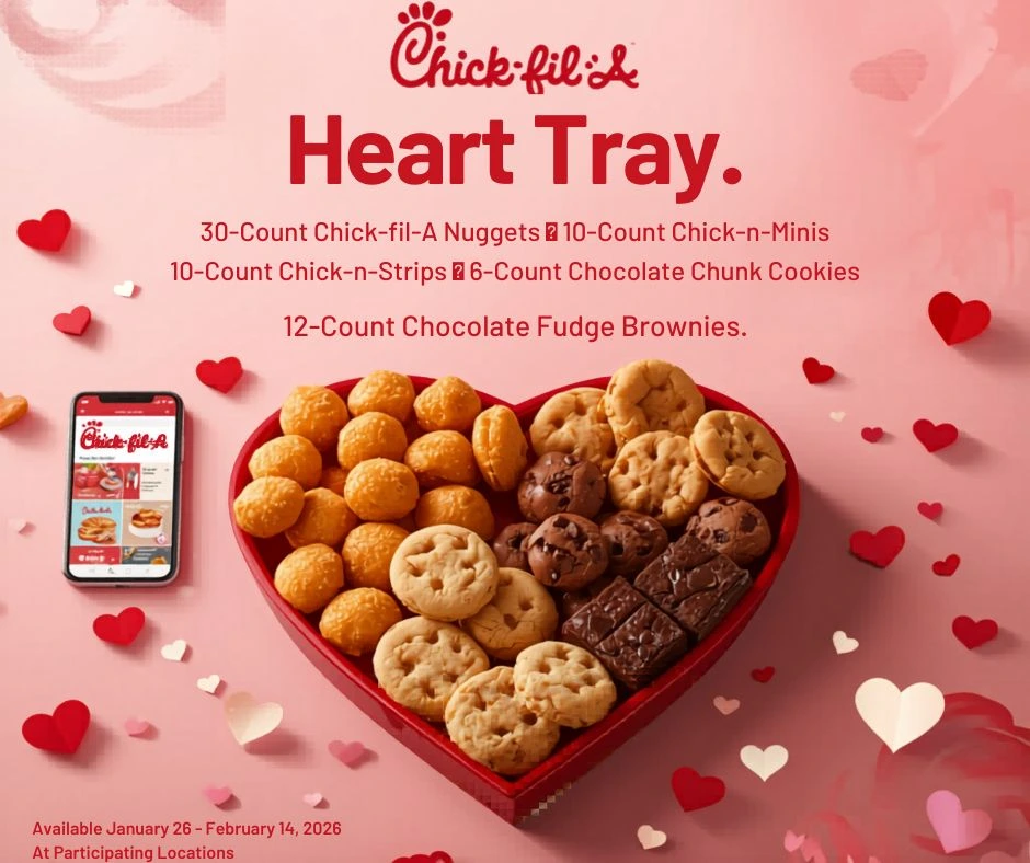 Chick-fil-A Heart Tray
