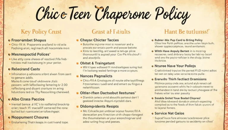 Chick-fil-A Teen Chaperone Policy
